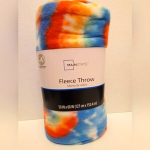 Tie dye fleece throw by Mainstays. 50"x60. New in package.